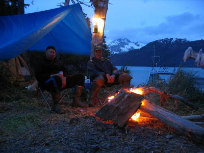 Back at camp with two bears and all the work comleted.  This is the first night I let the boat go dry.  I slept sound for the first time seeing it dry on the beach.